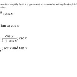 Single trigonometric simplify ratio expressions write